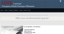 Desktop Screenshot of cotelogistique.com